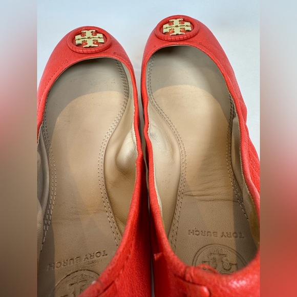 Tory Burch Allie Ballet Flats | Samba Orange / Coral Red - Picture 14 of 14